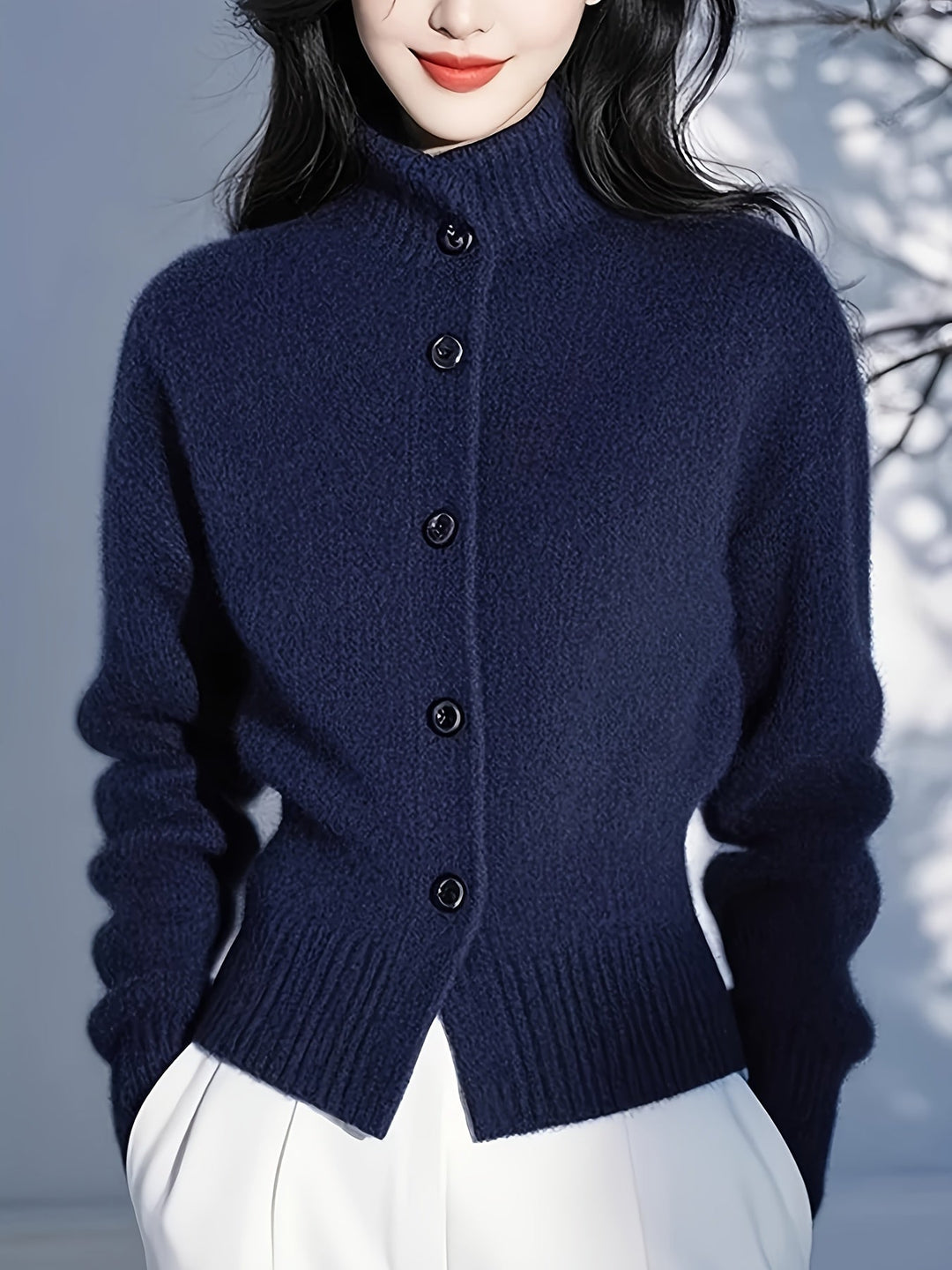 Juliana | Refined High-Neck Cardigan