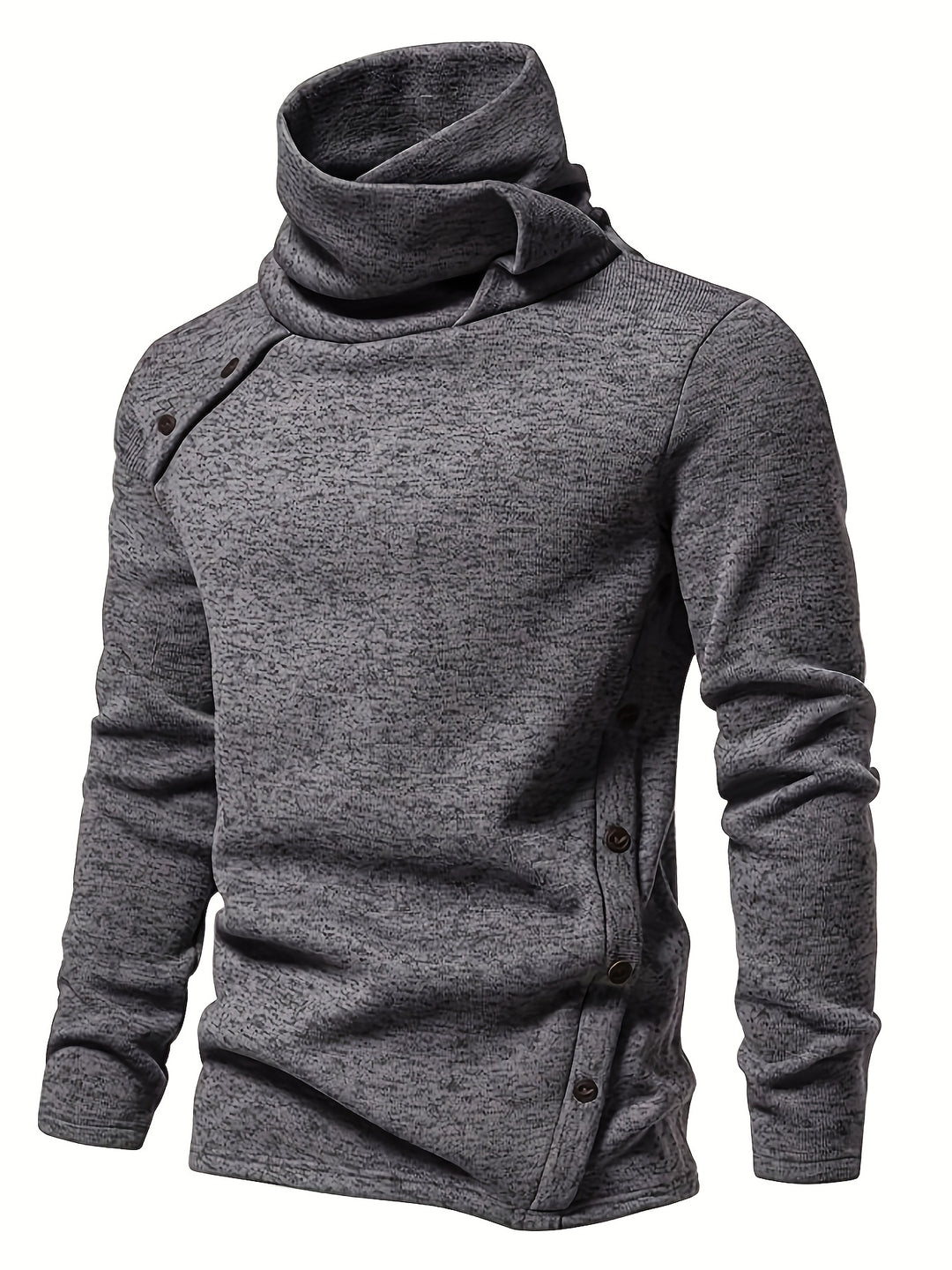 Marcus | Slouchy Cowl-Neck Button-Detail Sweater