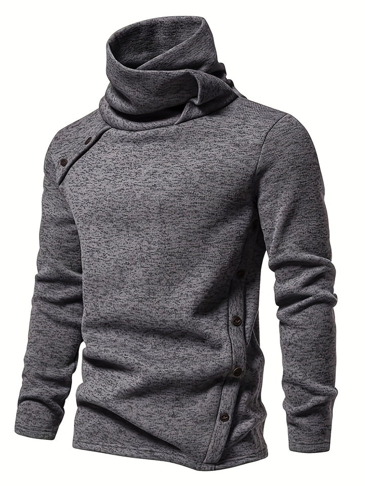 Marcus | Slouchy Cowl-Neck Button-Detail Sweater