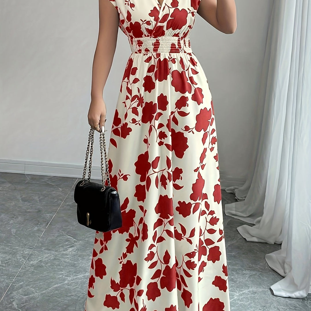 Isabelle | Floral V-Neck Maxi Dress