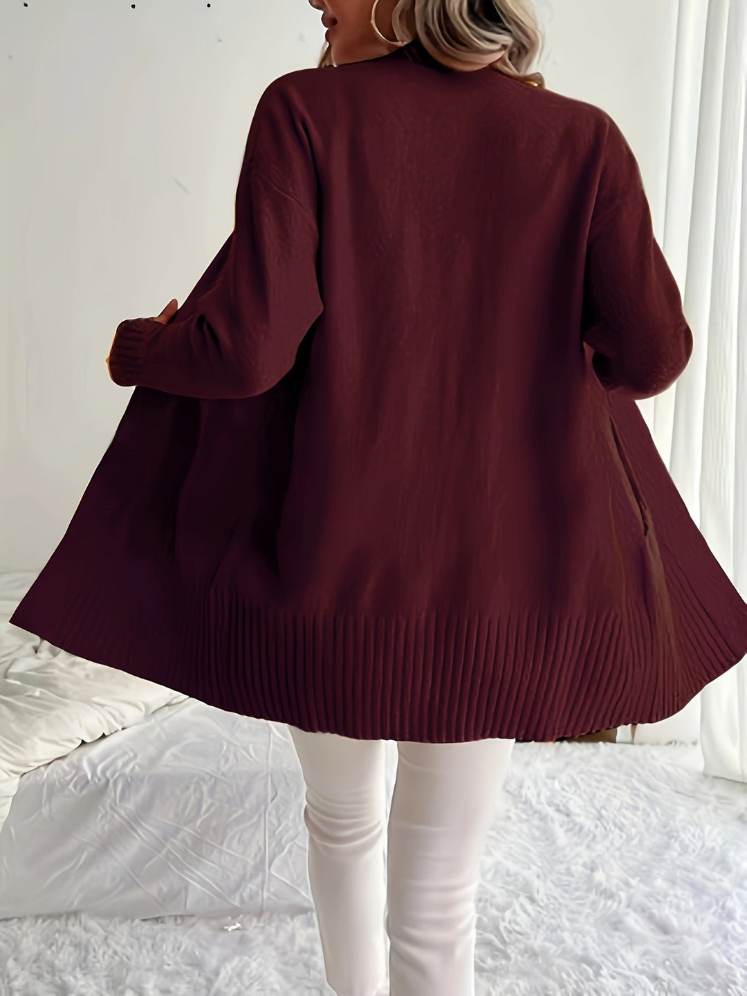 Miriam | Open-Front Draped Cardigan