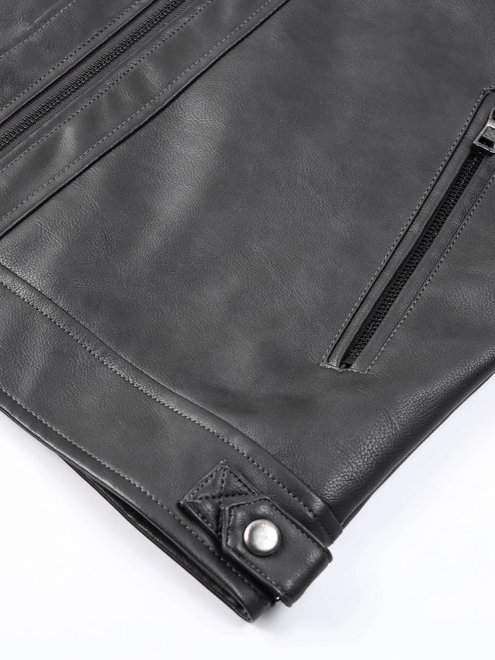 Rutherford | Quilted-Shoulder Biker Jacket