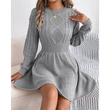 Winifred | Cable-Knit Christmas Sweater Dress