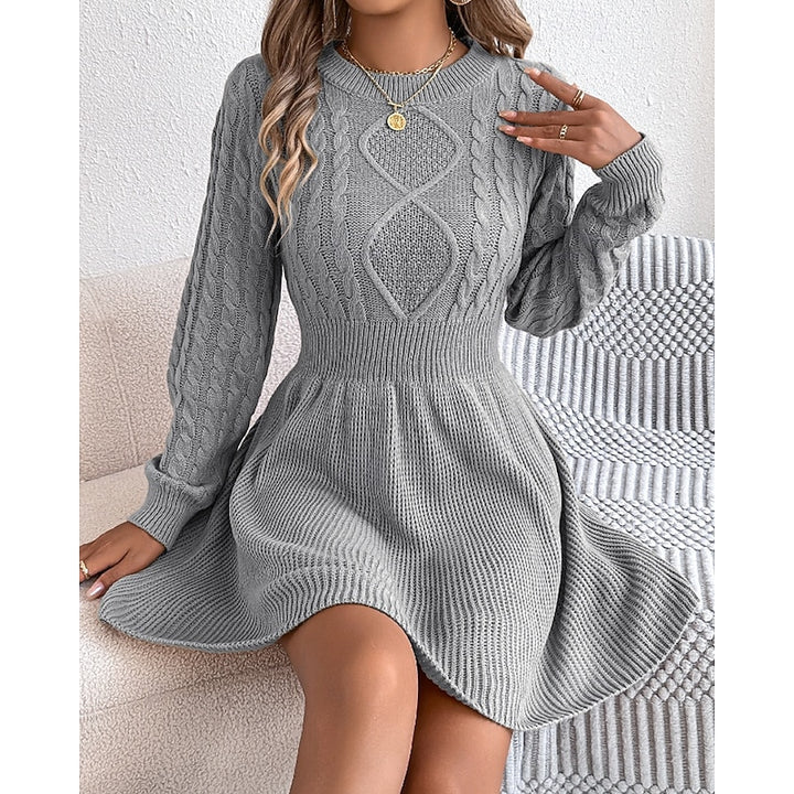 Winifred | Cable-Knit Christmas Sweater Dress