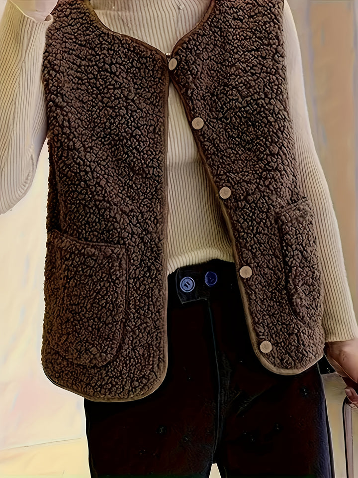 Camryn | Cozy Button-Front Vest