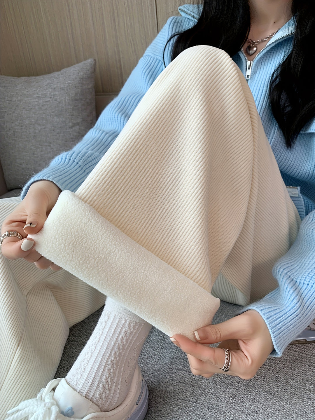 Lorraine | Cozy Wide-Leg Pants