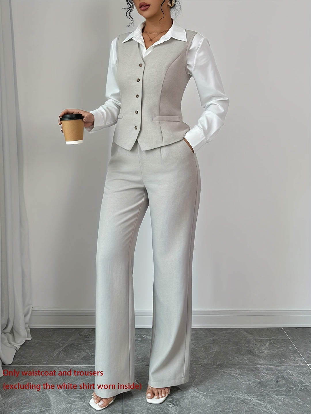 Vivienne | Tailored Vest & Wide-Leg Pant Set