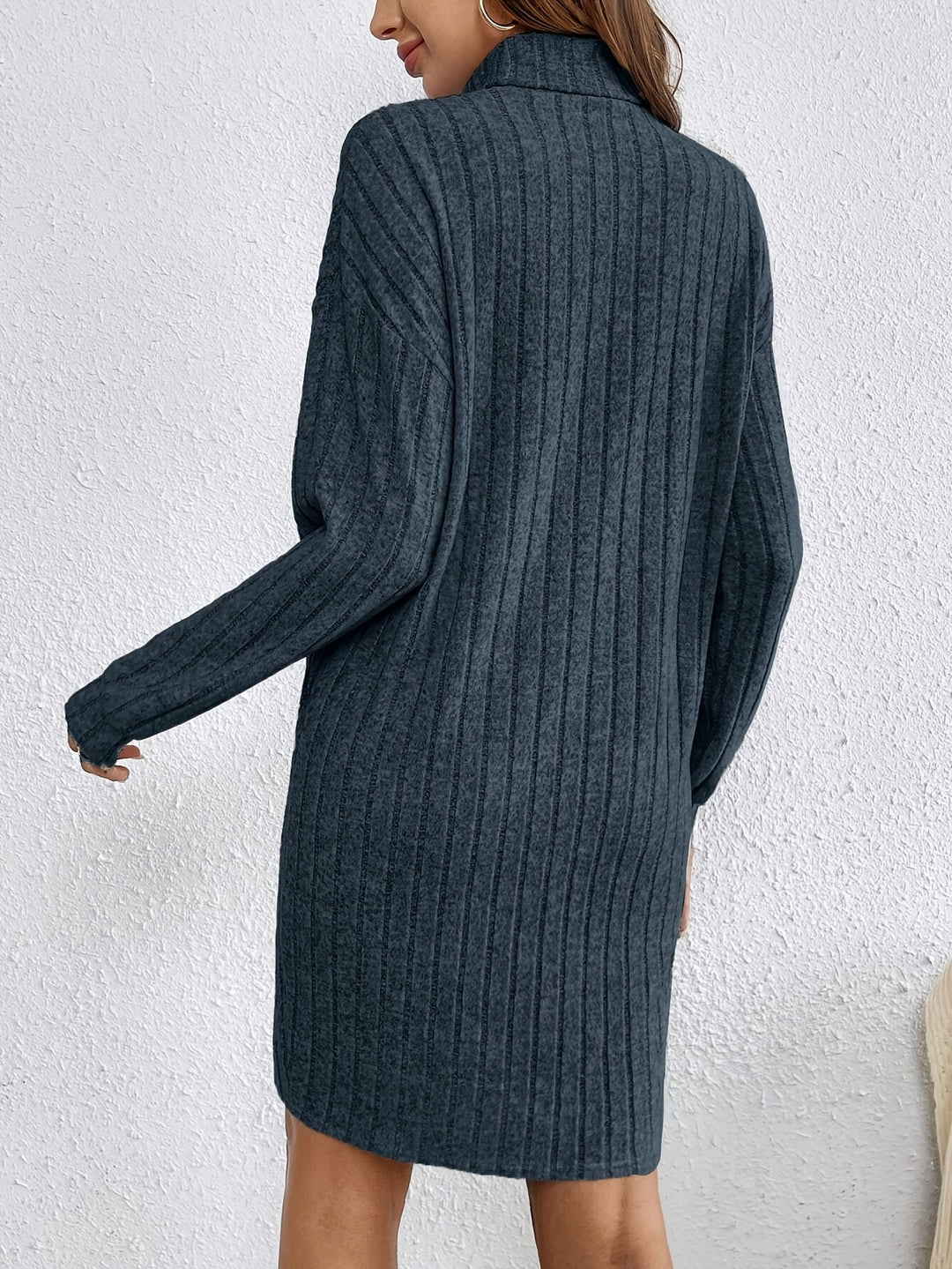 Eloise | Ribbed Turtleneck Sweater Dress