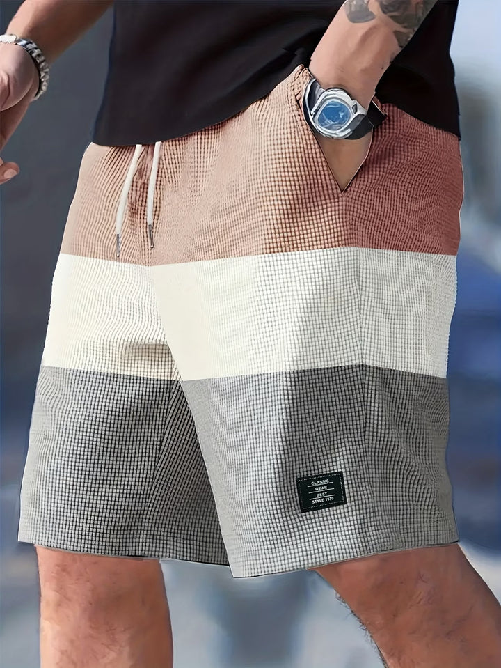 Ethan | Stylish Color Block Casual Shorts