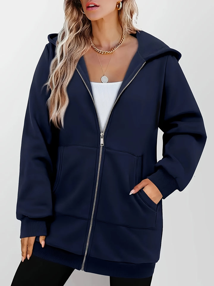 Sabina | Longline Zip-Up Hoodie