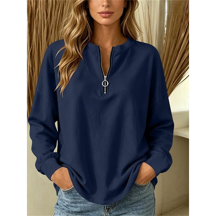 Gabrielle | Relaxed Quarter-Zip Top