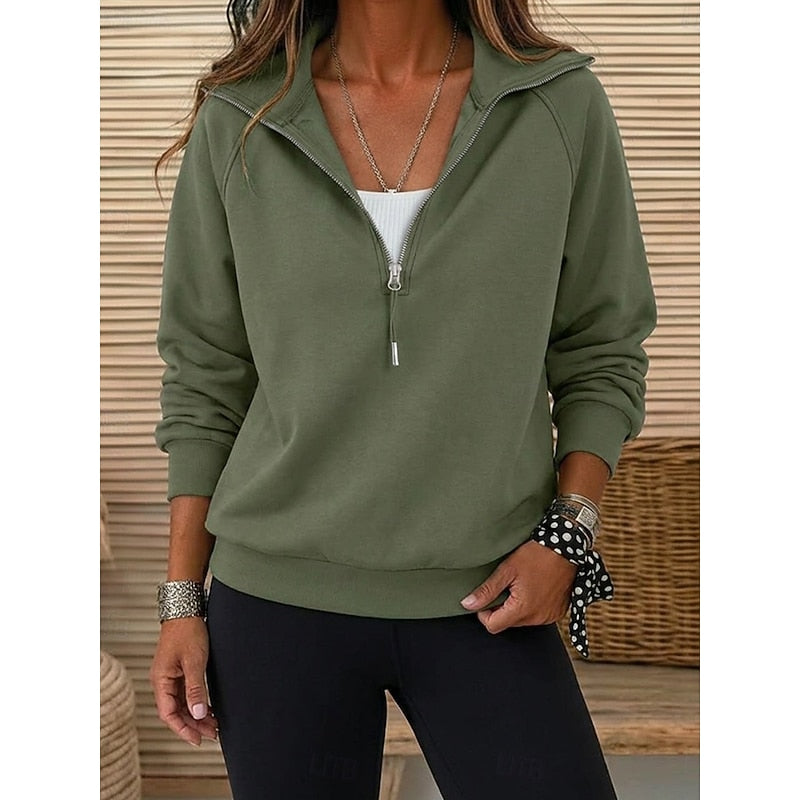 Isadora | Quarter-Zip Collared Sweatshirt