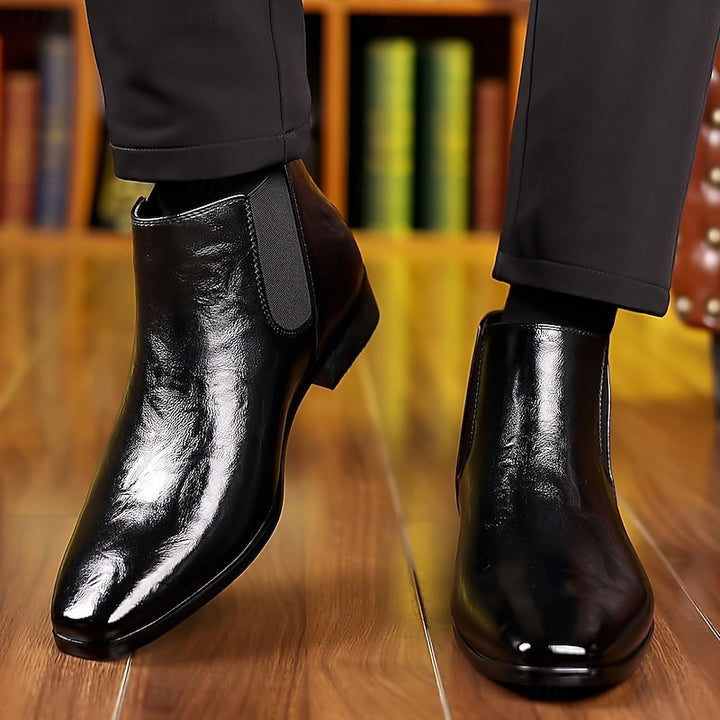 Gareth | Polished Ankle Chelsea Boots