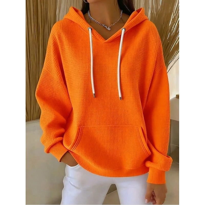Marion | Relaxed Waffle-Knit Hoodie