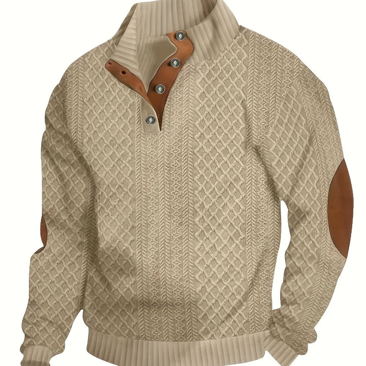 Sawyer | Textured Stand-Collar Sweater