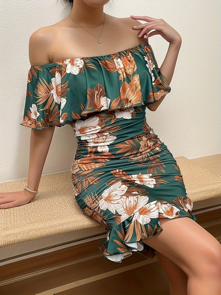 Jorina | Floral Off-Shoulder Summer Dress