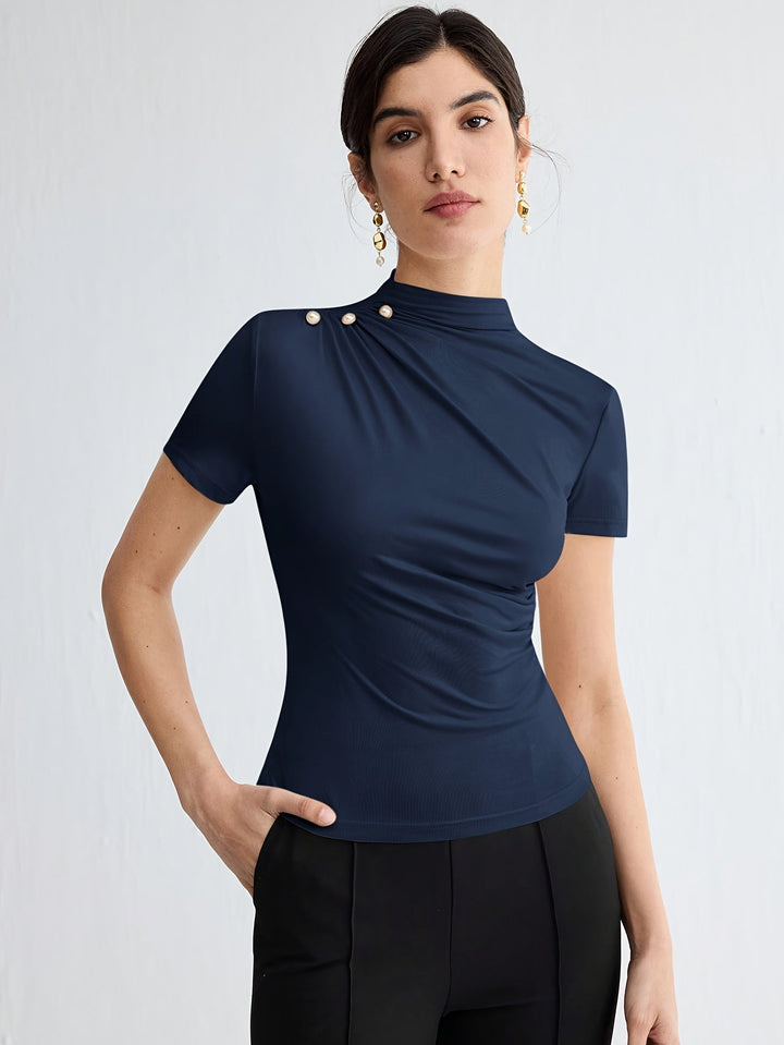Marlowe | Refined Mock-Neck Top