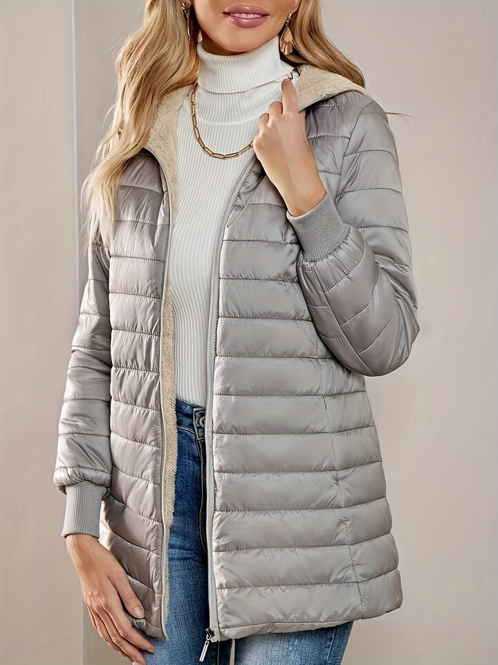 Maureen | Cozy Longline Zip-Up Coat