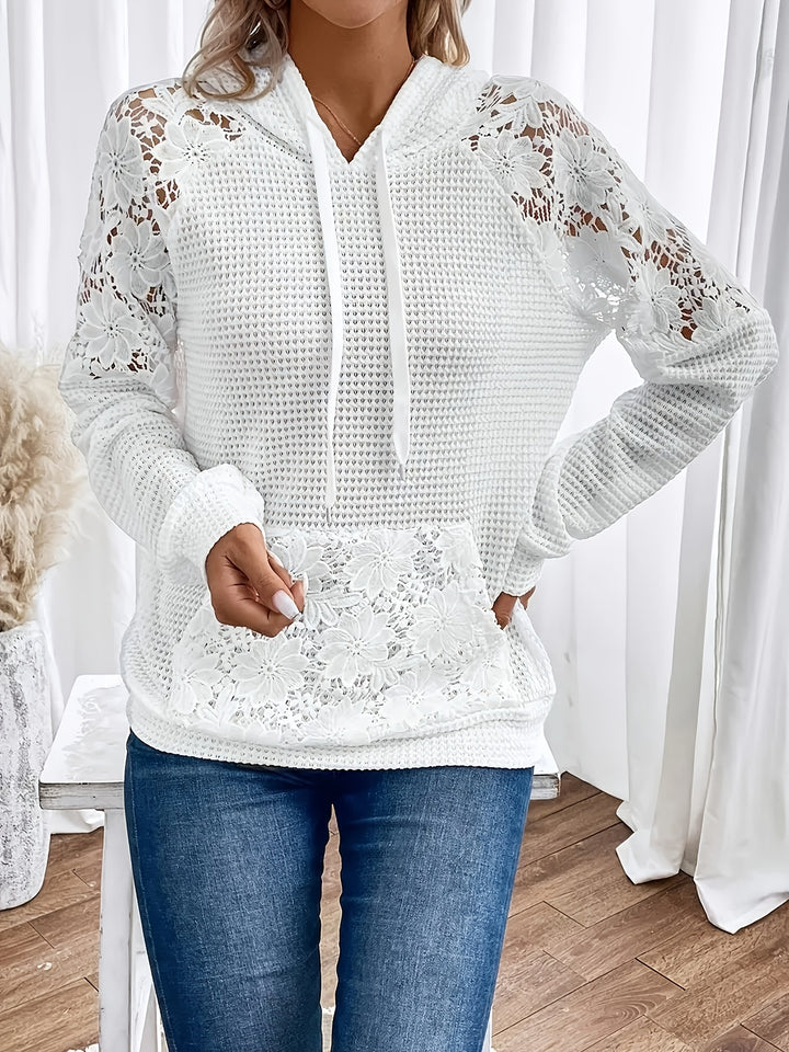 Juniper | Floral Lace Hooded Top