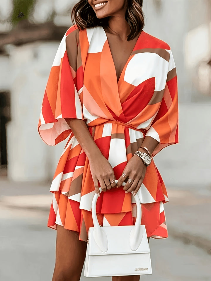 Valerie | Printed Wrap Mini Dress