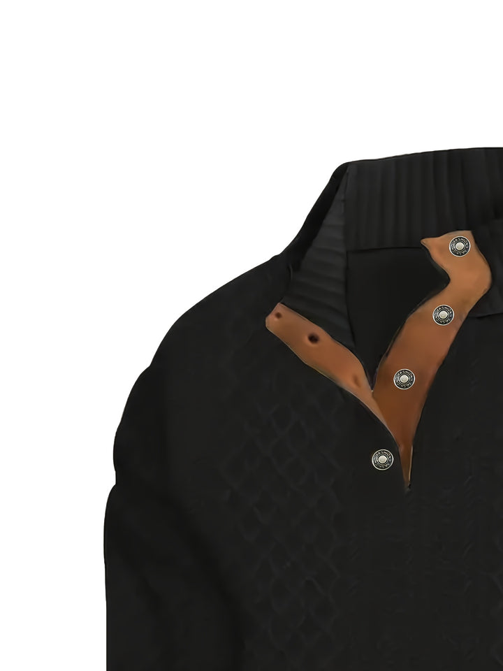 Sawyer | Textured Stand-Collar Sweater