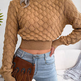 Willa | Textured Cropped Sweater