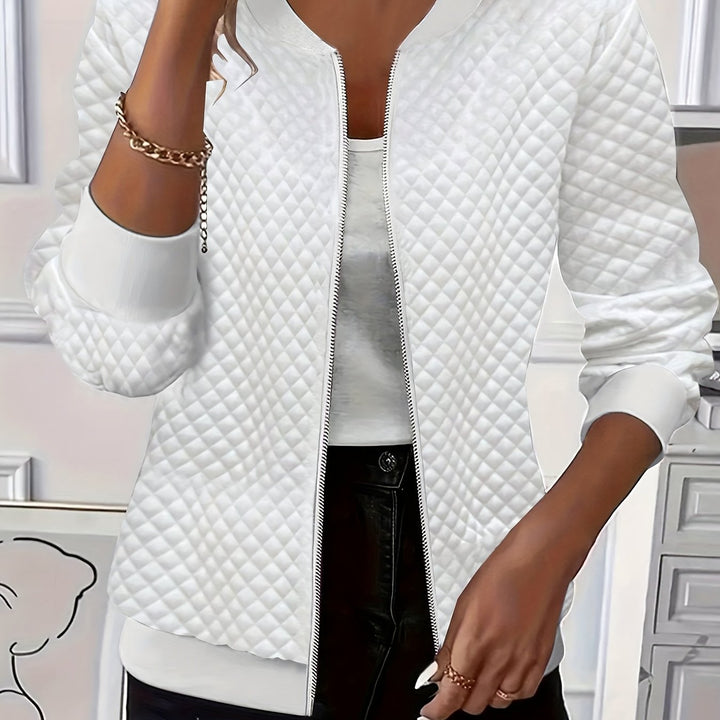 Rowena | Textured Zip-Front Jacket