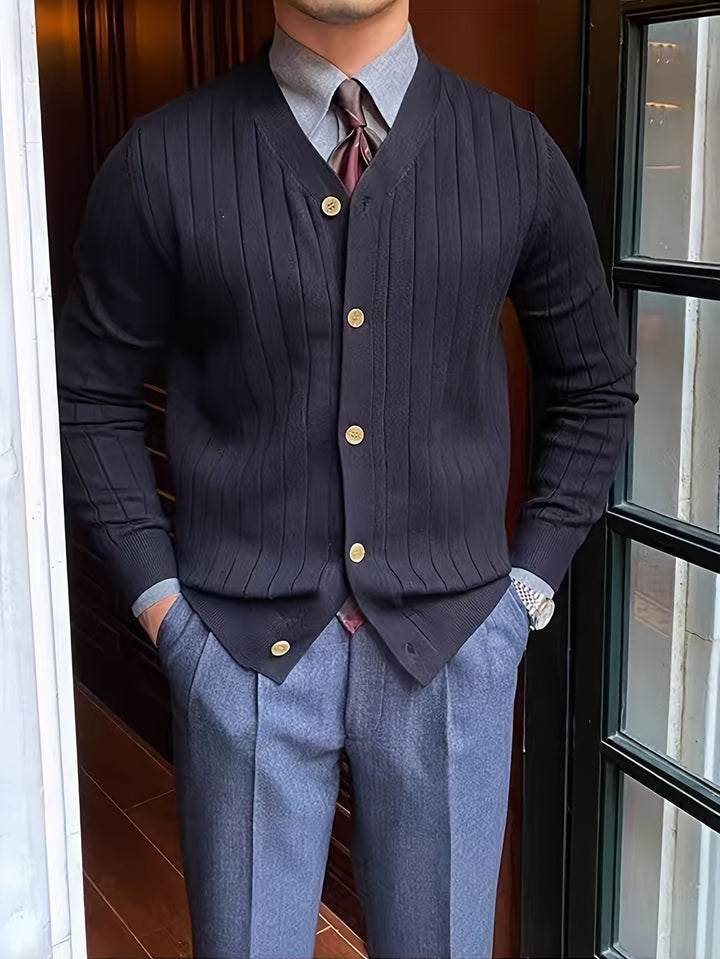 Franklin | Ribbed Button-Up Cardigan