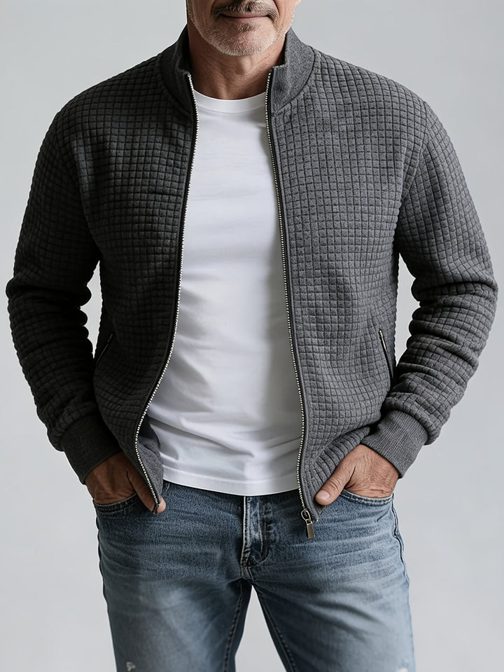 Sullivan | Textured Stand-Collar Zip Jacket