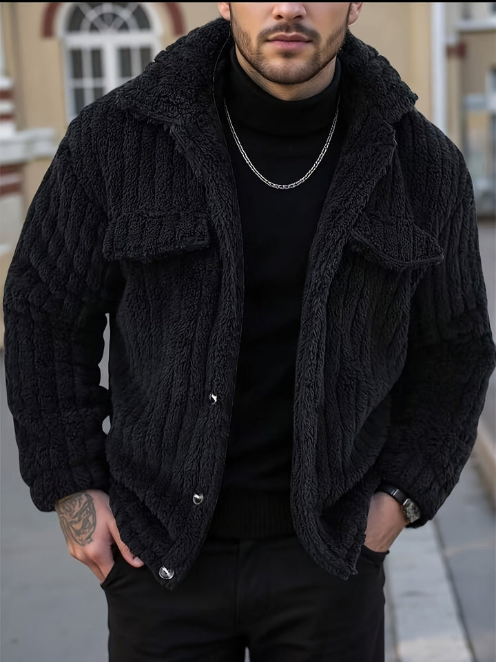Rhys | Textured Button-Front Jacket