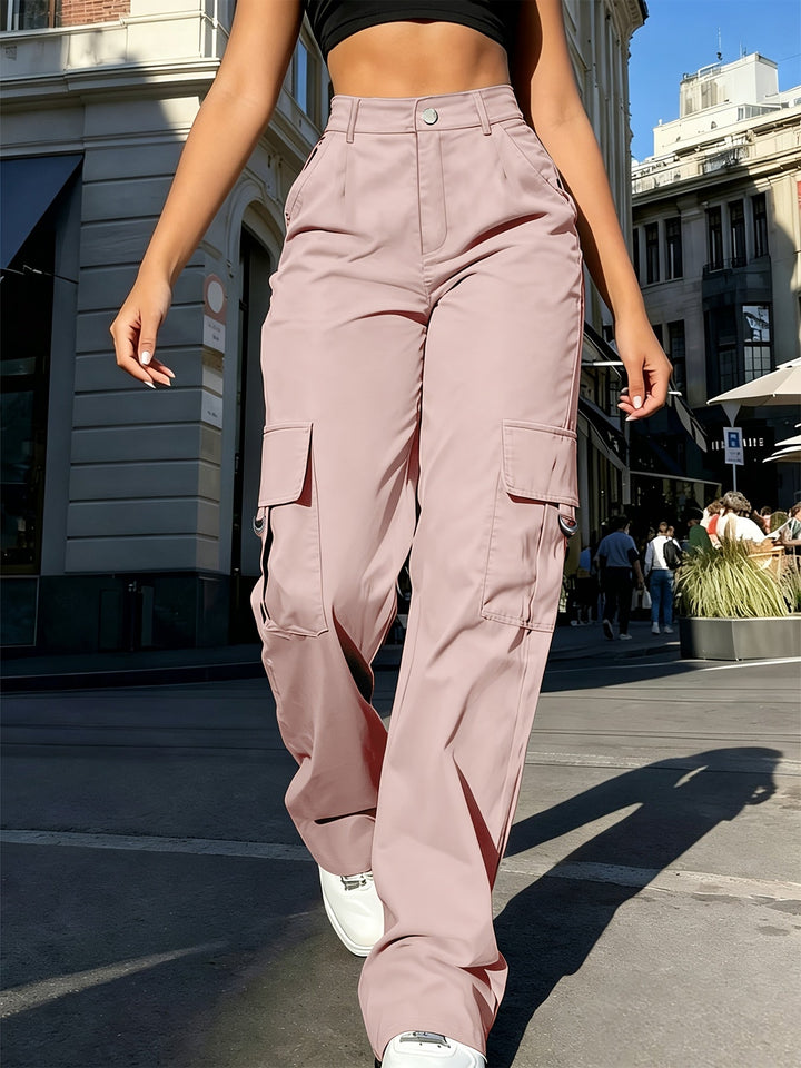 Delaney | High-Waisted Wide-Leg Cargo Pants
