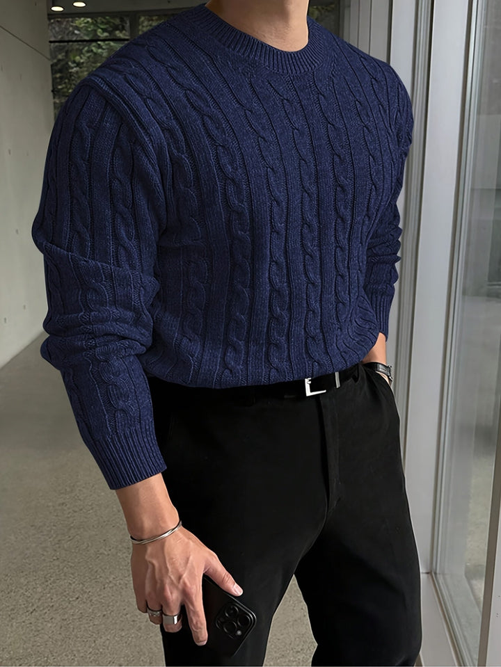 Reid | Cable-Knit Crewneck Sweater