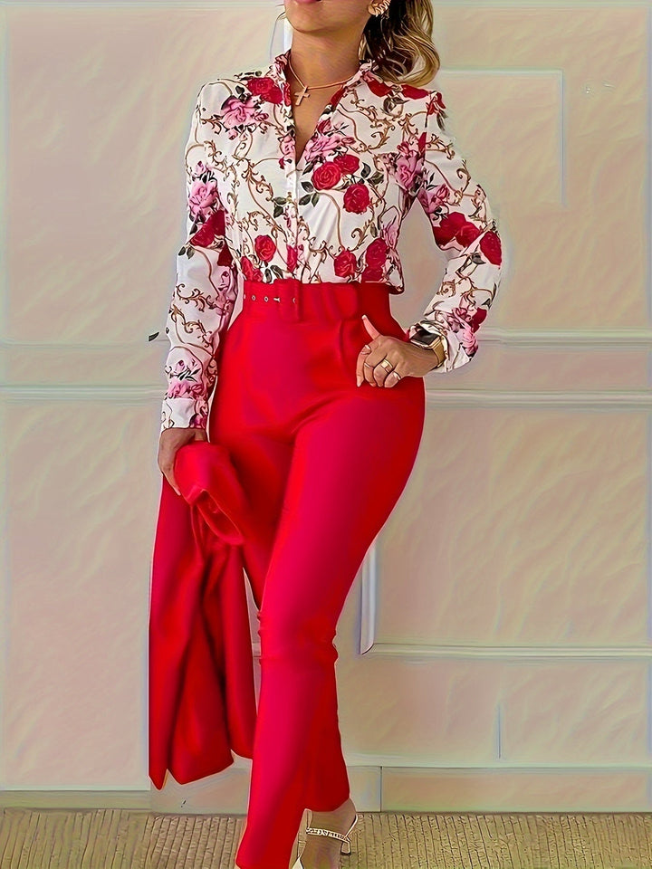 Cynthia | Elegant Floral Two-Piece Set
