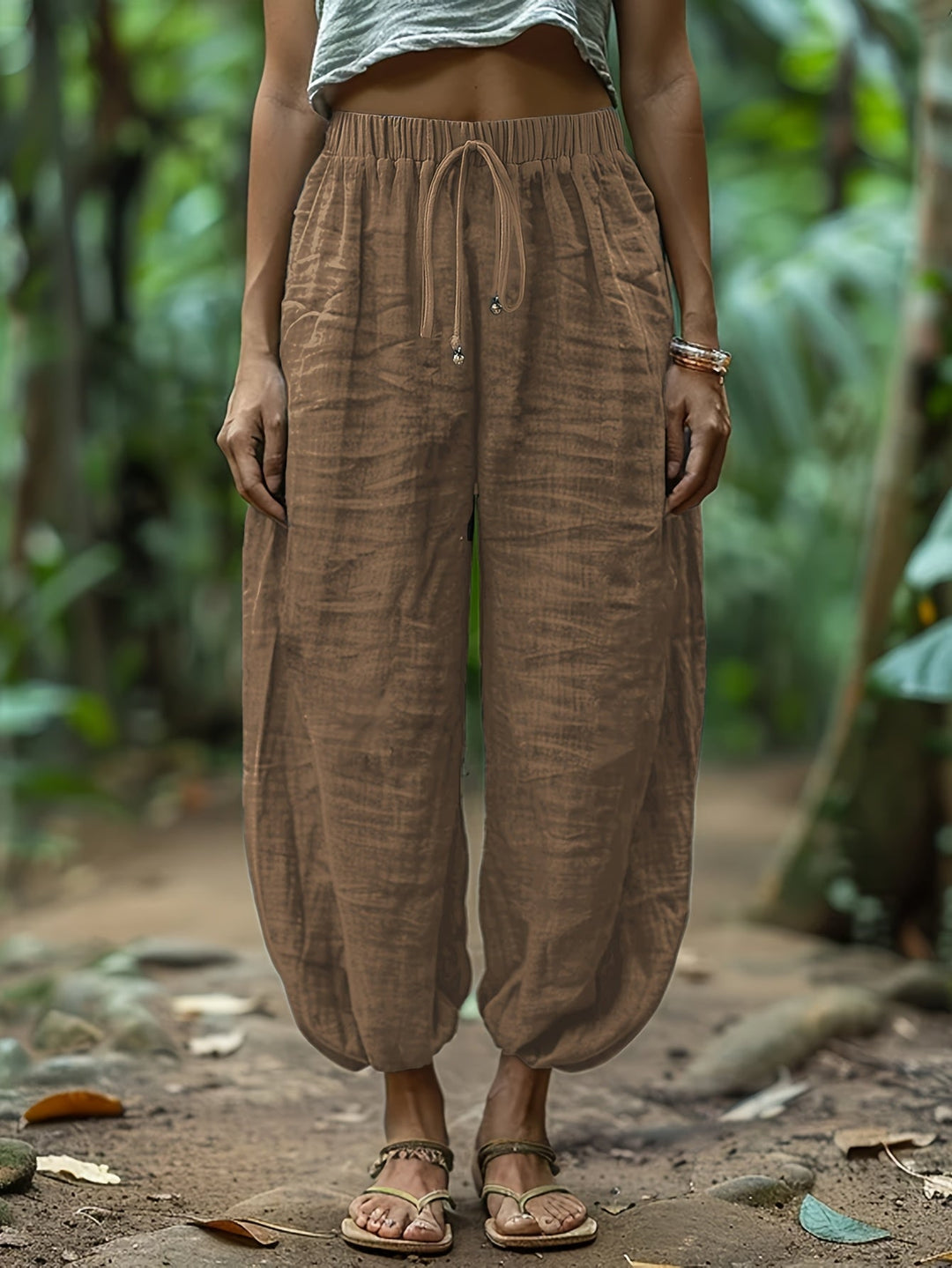 Maya | Relaxed Drawstring Harem Trousers