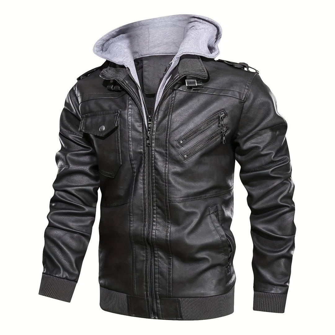 Rhys | Hooded Moto Jacket