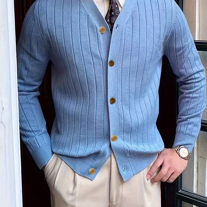 Franklin | Ribbed Button-Up Cardigan