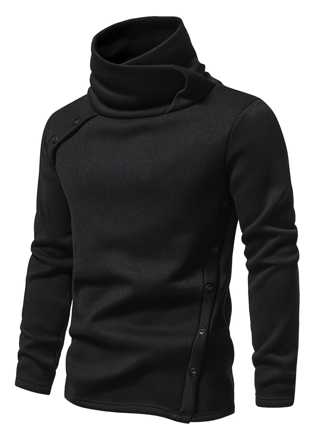 Marcus | Slouchy Cowl-Neck Button-Detail Sweater
