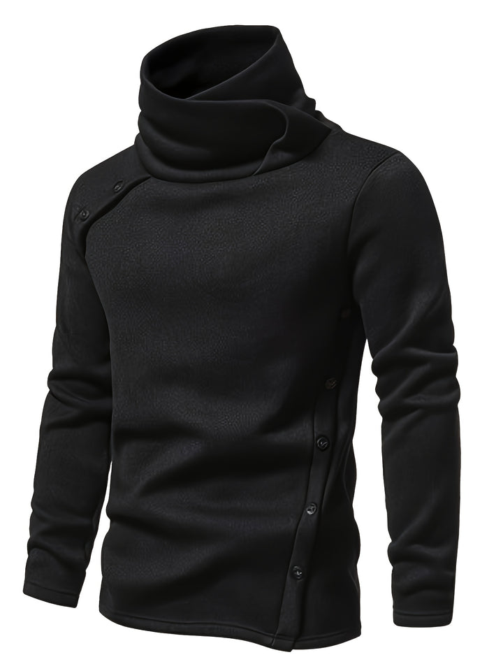 Marcus | Slouchy Cowl-Neck Button-Detail Sweater