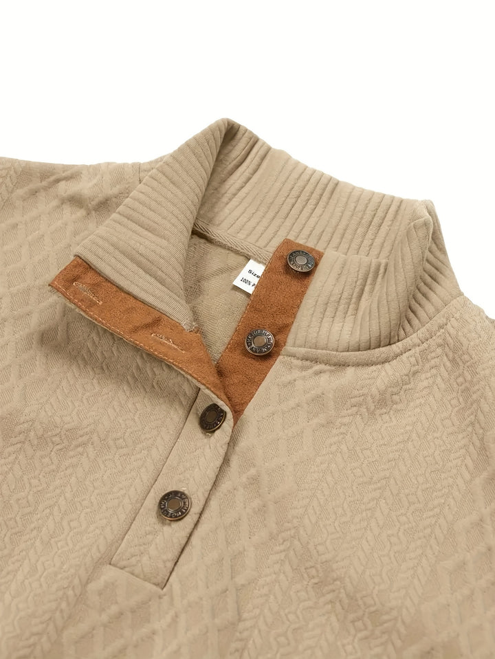 Alden | Stand Collar Textured Sweater