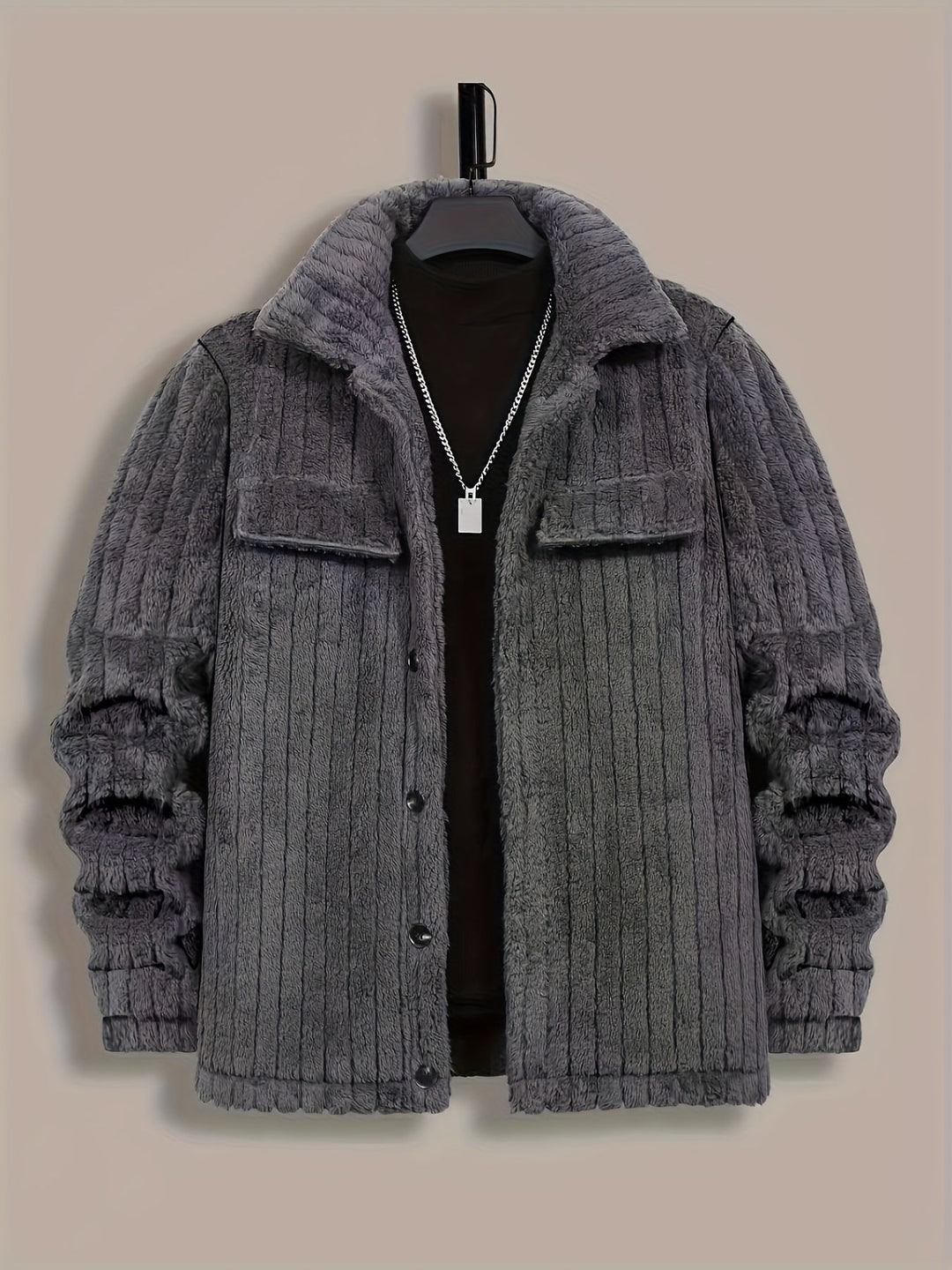 Rhys | Textured Button-Front Jacket