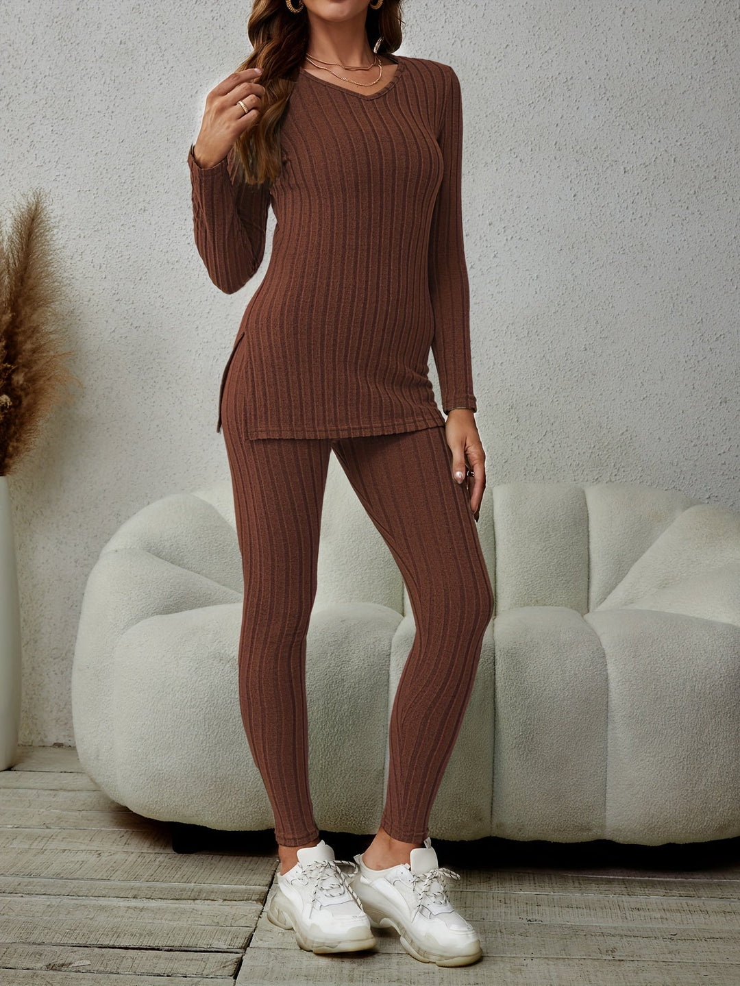 Marguerite | Ribbed Lounge Two-Piece Set