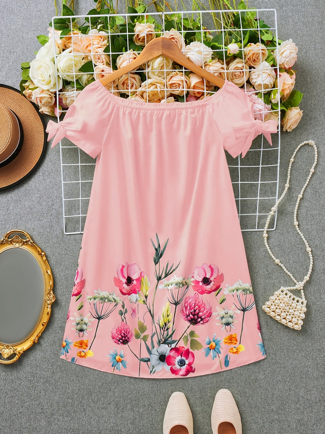 Claire | Floral Off-Shoulder Mini Dress