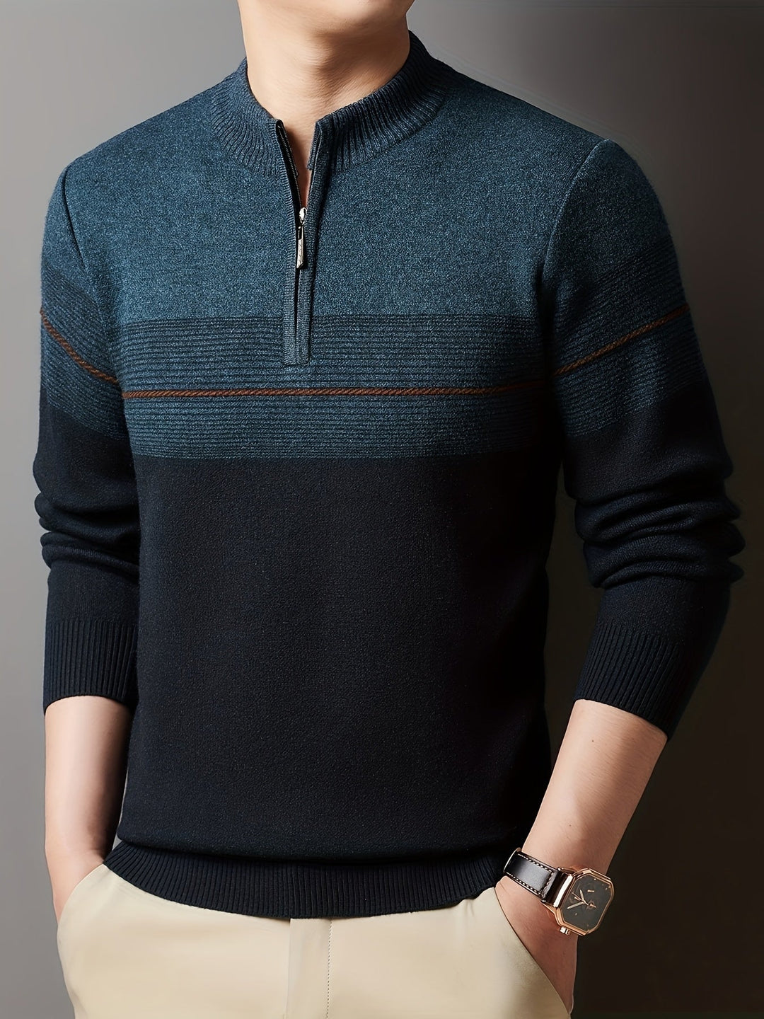 Gregory | Refined Half-Zip Sweater