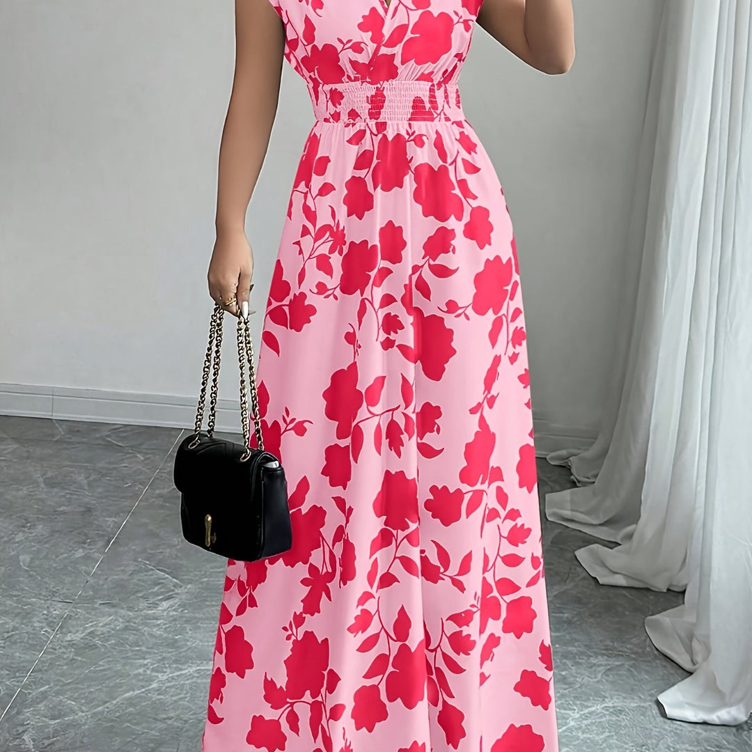 Isabelle | Floral V-Neck Maxi Dress