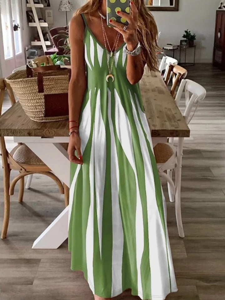 Jessa | Stylish Thin Straps V-Neck Dress