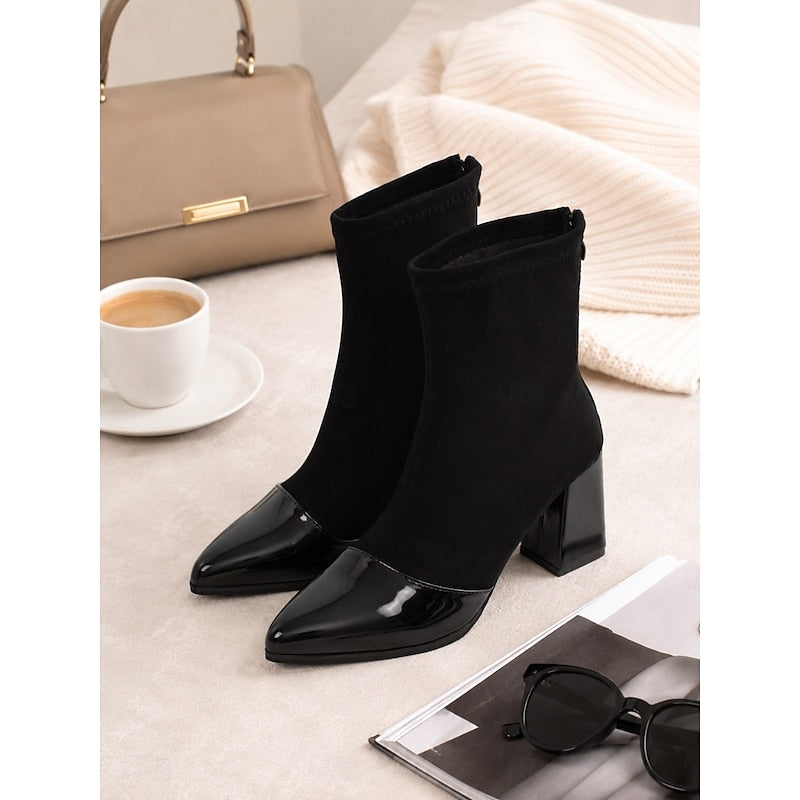 Bernadette | Sleek Cap-Toe Ankle Boots