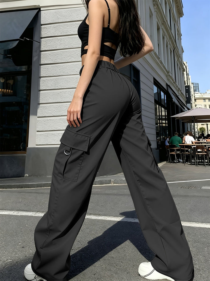 Delaney | High-Waisted Wide-Leg Cargo Pants