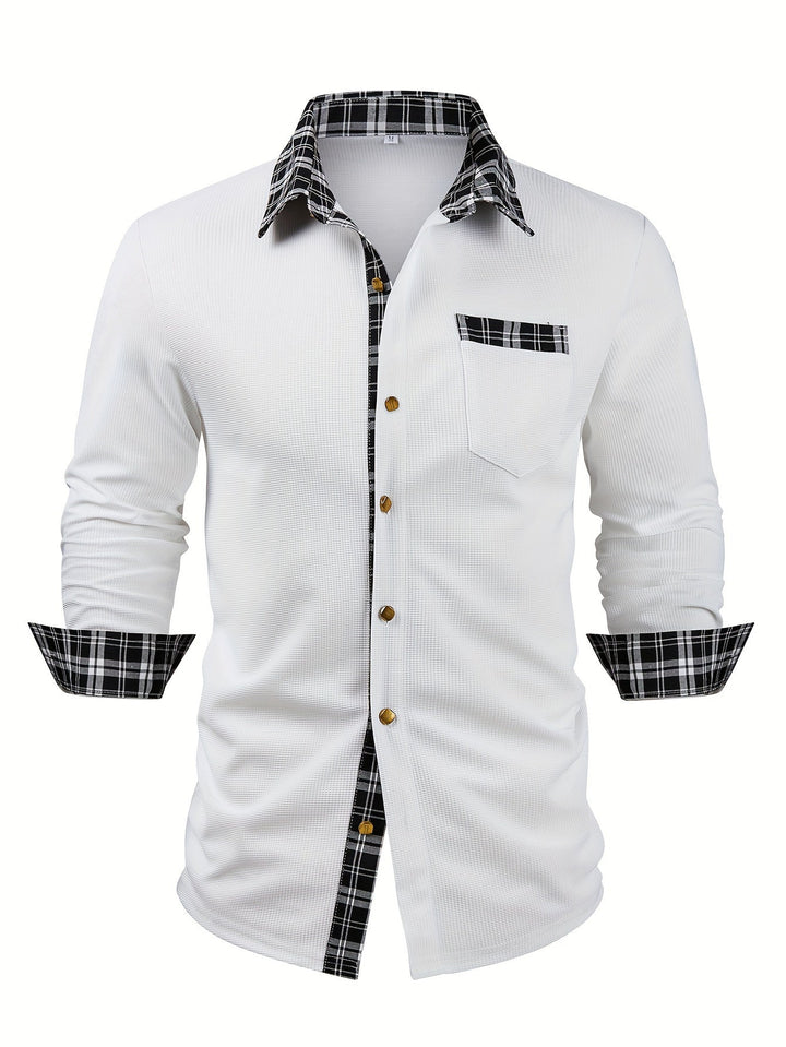 Desmond | Textured Contrast-Trim Shirt
