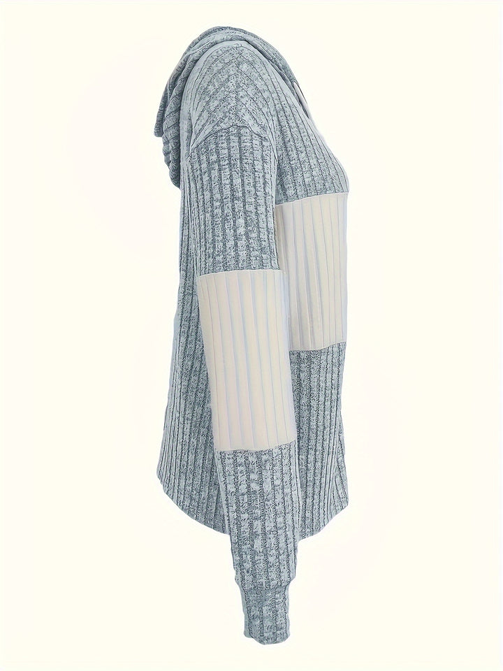 Talia | Ribbed Colour-Block Zip-Up Hoodie