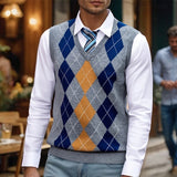 Reginald | Argyle V-Neck Sweater Vest